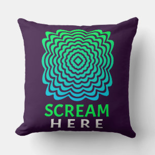 Crie ici Coussin décoratif à ondulations vertes