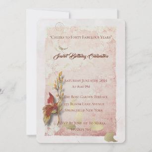 Crimson chuchote 40ème anniversaire invitation
