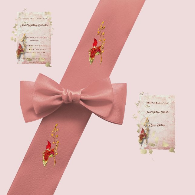 Crimson chuchote 40ème anniversaire invitation (Créateur téléchargé)