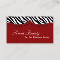 Crimson Red Zebra Imprimer Carte de visite animal