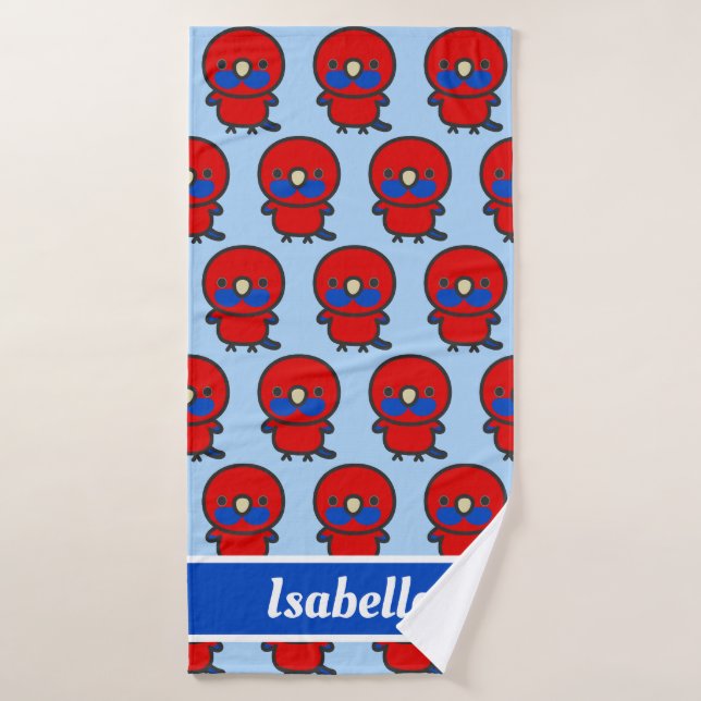 Crimson rosella (Serviette de bain)