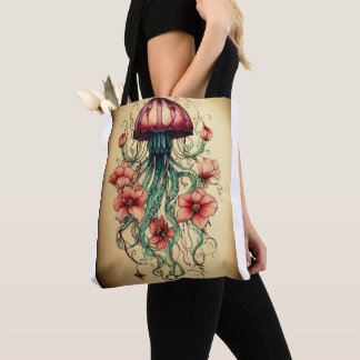 "Crimson Sea Elegance : Sac d'alimentation réutili