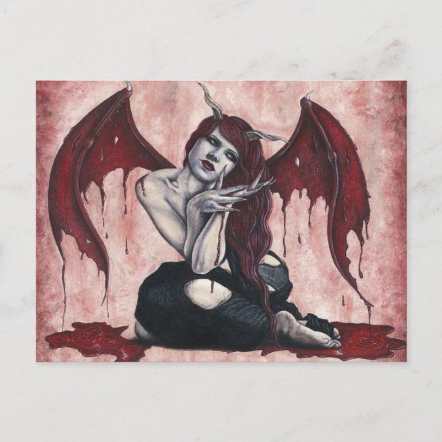 Crimson Wings Bloody Demon Carte postale (Devant)