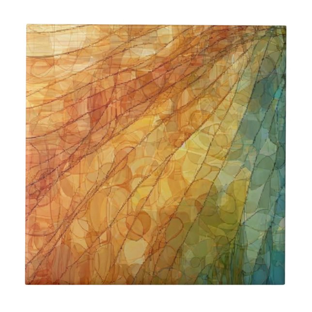 Crinkle Texture céramique Carreaux orange, Jaune,  (Devant)