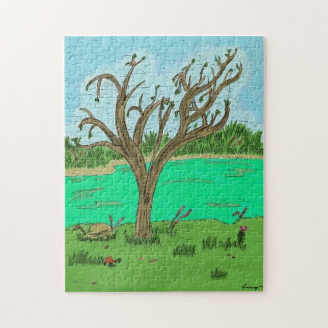Crique avec puzzle d'arbre (Vertical)