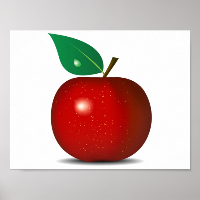 Crisp Red Apple Poster (Devant)