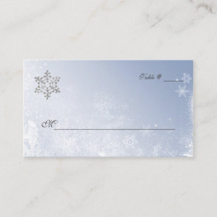 Cristal Bleu Mariage d'hiver Cartes