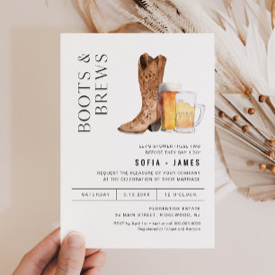 CRISTAL Boots & Brews Couples Douche Invitation