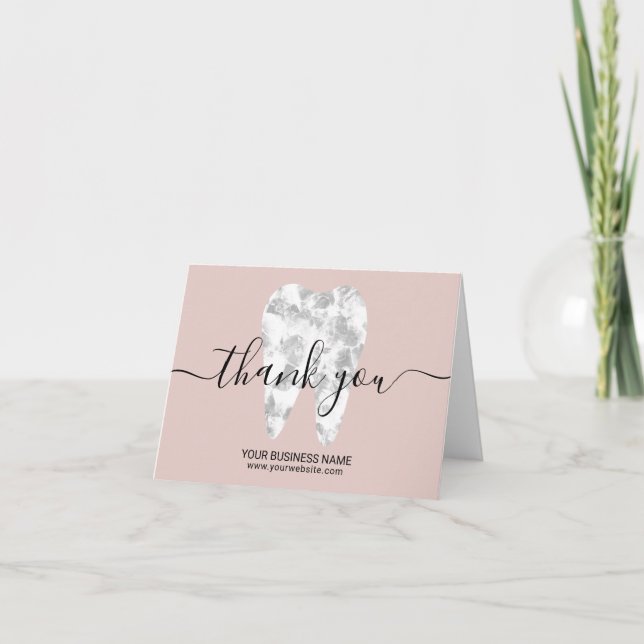Cristal dentaire Tooth Blush rose dentiste Merci (Devant)
