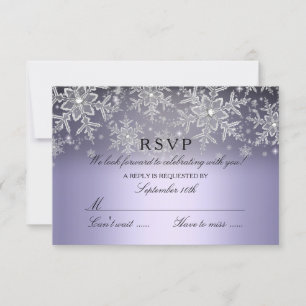Cristal Flocon de neige violet hiver RSVP