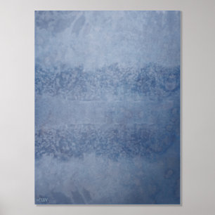 Cristaux de glace VII Impression d'huile d'argent