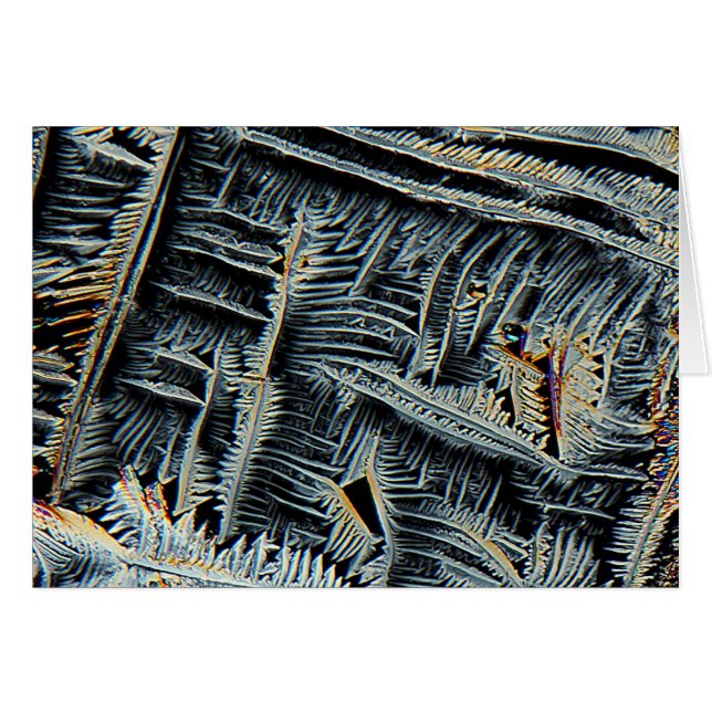 Cristaux dendritiques sous le microscope (Devant horizontal)