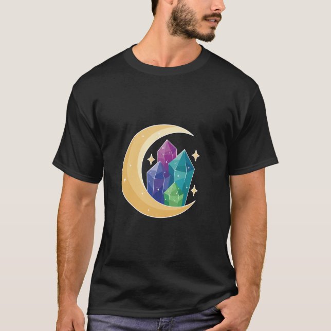 Cristaux et T-shirt de lune de croissant (Devant)