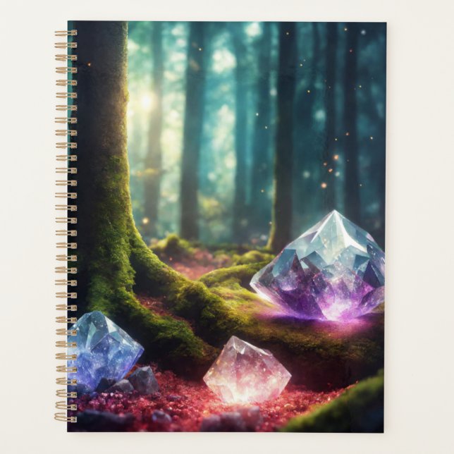Cristaux Magiques dans une Forêt Enchantée (Devant)