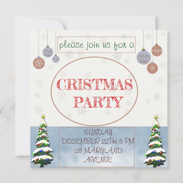 CRISTMAS PARTY INVITATOIN SAVE THE DATE (Devant)