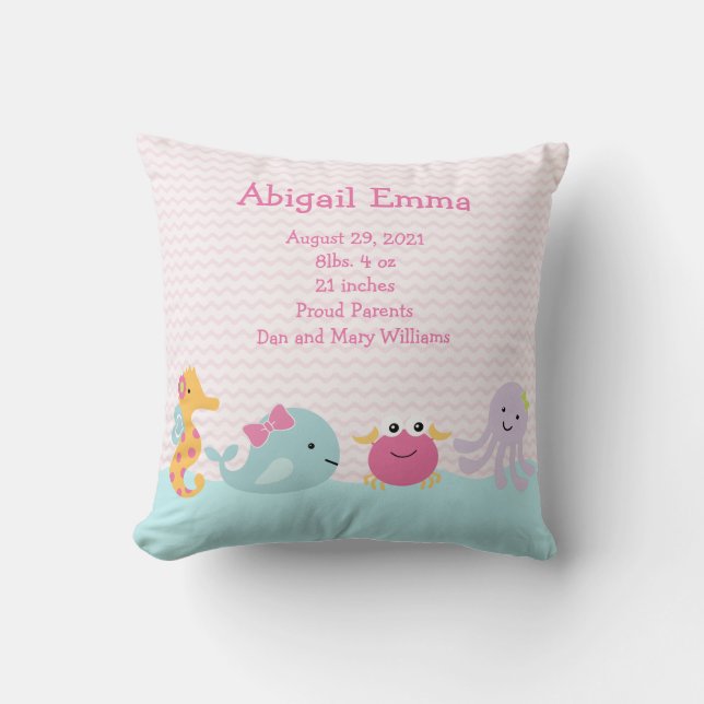 Critère de mer féminin personnalisé Coussin Keepsa (Recto)