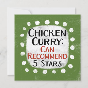Critique de poulet 5 étoiles Carte de voeux