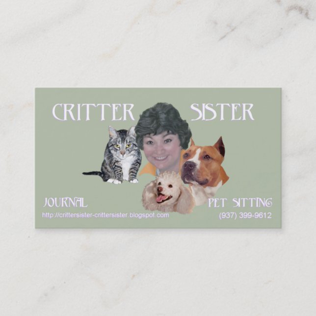 Critter Carte de visite soeur (Devant)