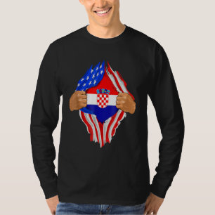Croatian Blood Inside Me T-Shirt Drapeau de la Cr