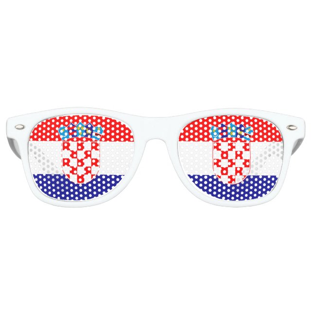 Croatie Flag Party Shades Lunettes de soleil (Devant)