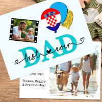 Croatie Meilleur papa jamais Carte photo, Drapeau,