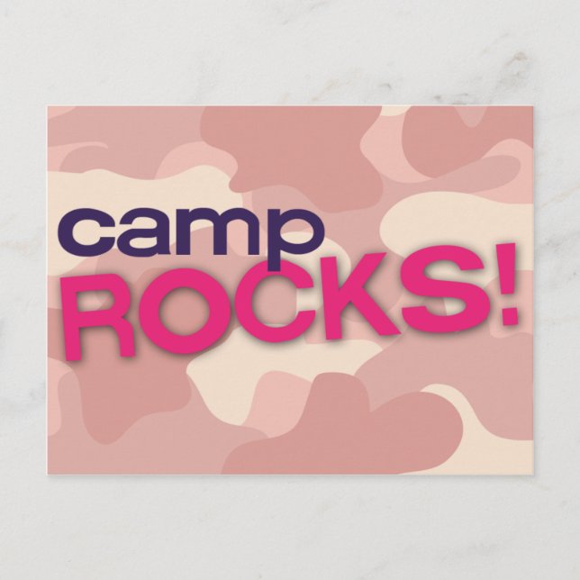CROCHES DE CAMP DE Camo Rose ! Carte postale (Devant)