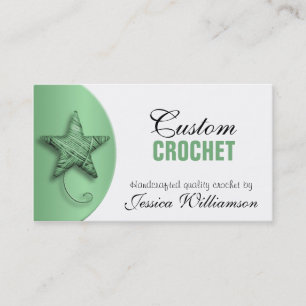 Crochet - cartes de visite en forme d'étoile de