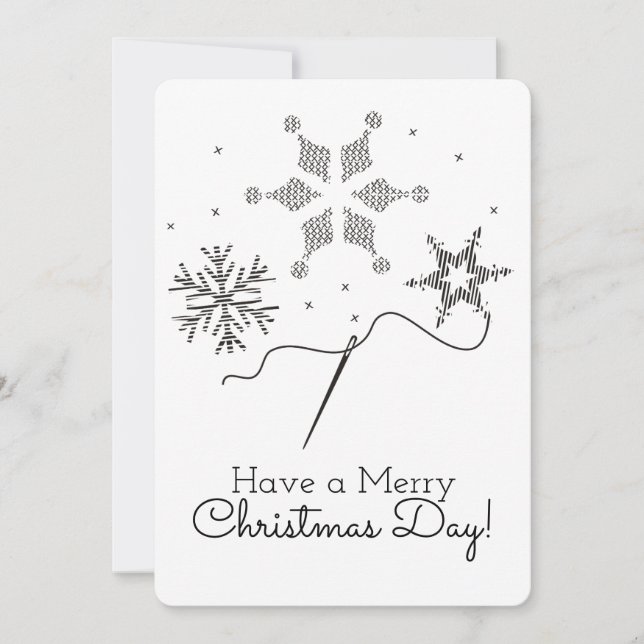 Crochet de broderie de la carte de Noël couture (Devant)