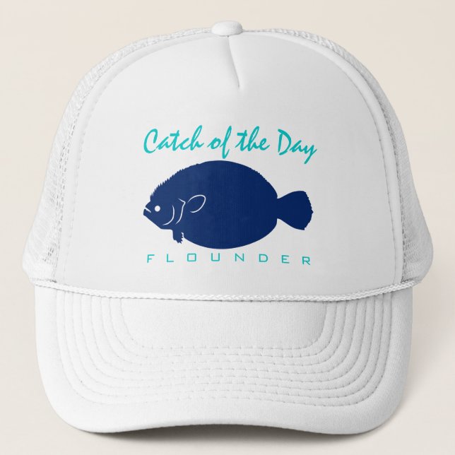 Crochet du jour - casquette de pêche de flet (Devant)