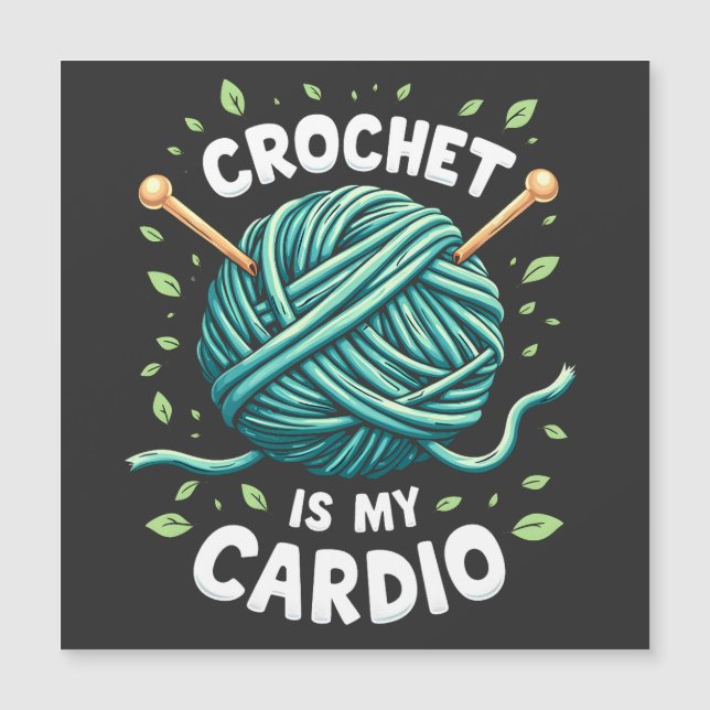 Crochet est mon cardio Fil à coudre Fitness (Devant)