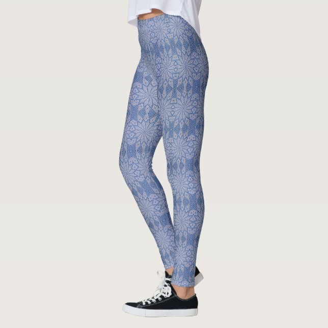 Crochet Look Leggings en couleur bleu HAMbWG (Gauche)
