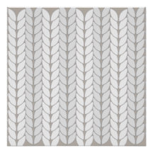 Crochet Motif Beige Neutre brillant Poster