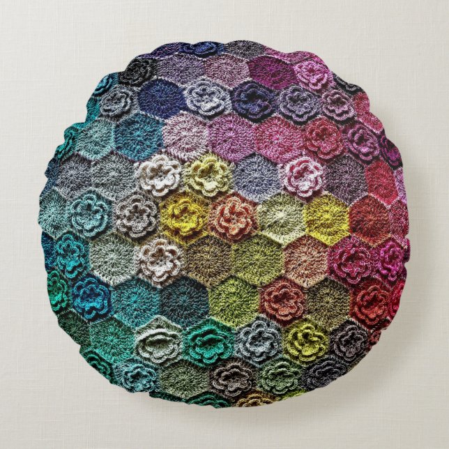 Crochet no2 coussin rond (Devant)