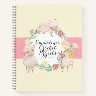 Crochet Projets Carnet avec de mignons lamas