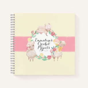 Crochet Projets Carnet avec de mignons lamas
