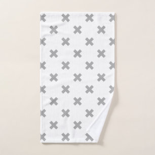 Crochets gris sur blanc