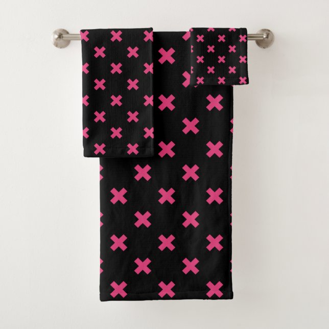 Crochis Fuchsia sur noir (En situation)