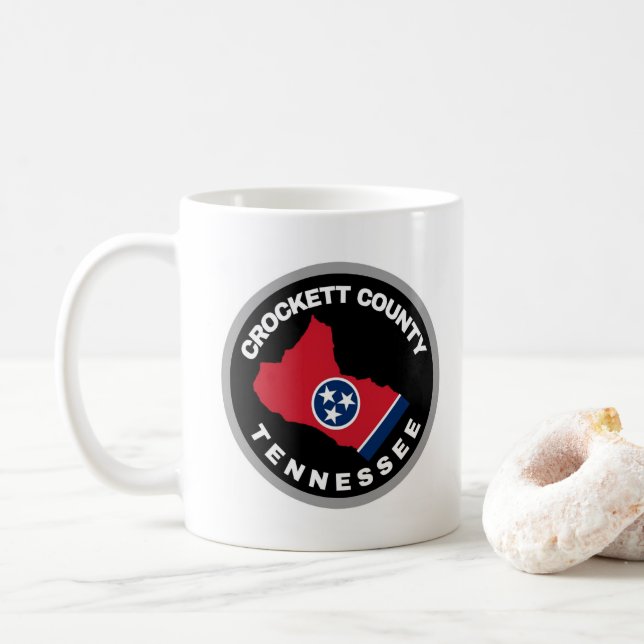 Crockett County patch emblème café tasse (Avec donut)