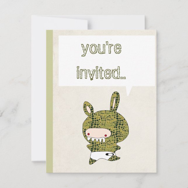 crockobunny crockodique crockodyle invitation (Devant)
