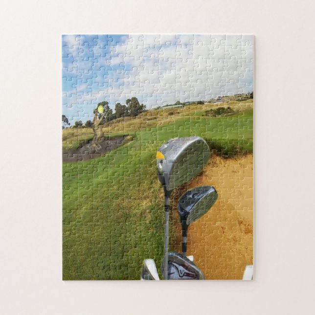 Crocodile Attrapant Une Balle De Golf, Puzzle (Vertical)