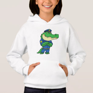 Crocodile en tant qu'officier de police en uniform