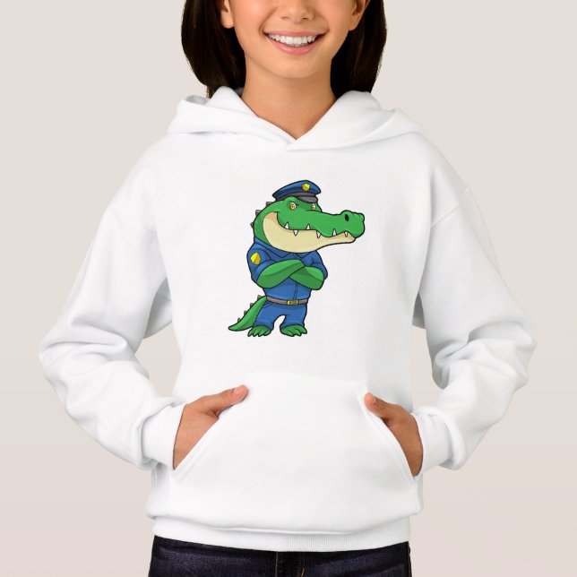 Crocodile en tant qu'officier de police en uniform (Devant)