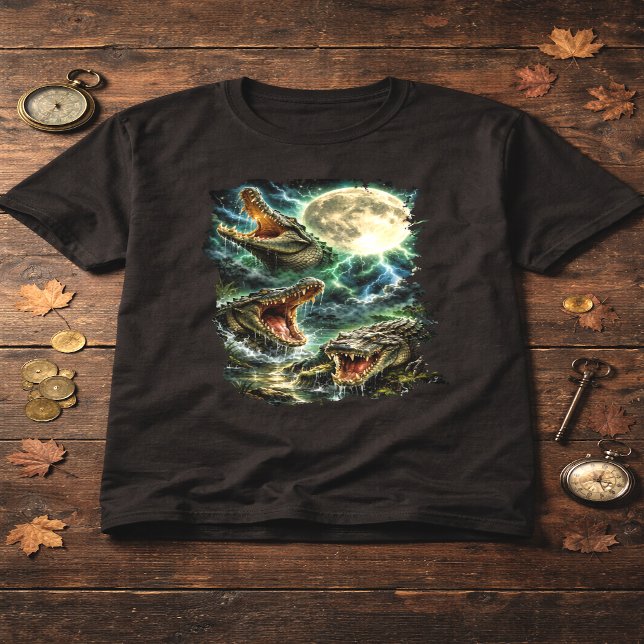 Crocodile Moon T-Shirt (Créateur téléchargé)