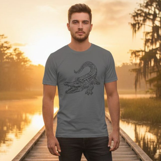Crocodile Print T-Shirt - Crocodile Tee (Créateur téléchargé)