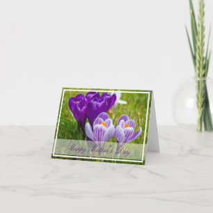 Crocus carte de printemps