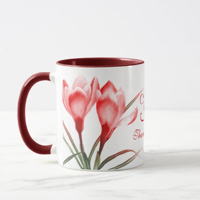 Crocus fine art "ami Extraordinaire" mug rouge ros (Gauche)