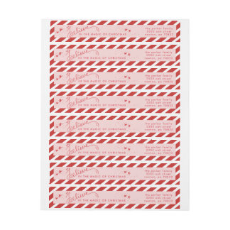 Croire à la magie du Étiquette de adresse de Noël