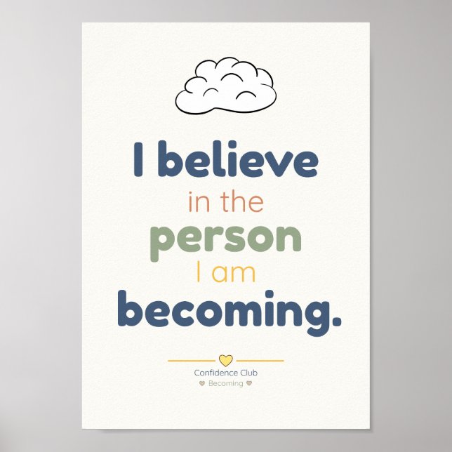 Croire | Affiche d'affirmation pour enfants (Devant)