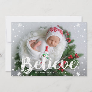 CROIRE   carte de Noël pour bébé mignonne