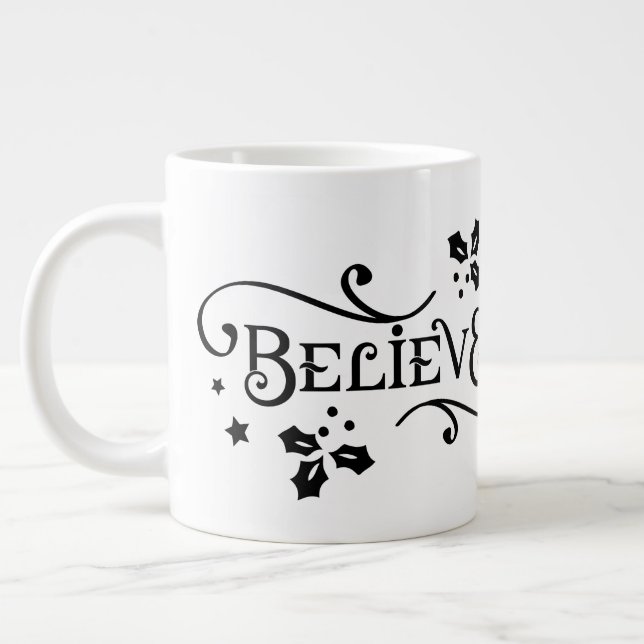 Croire /Citation de Noël/ Mug personnalisé (Gauche)